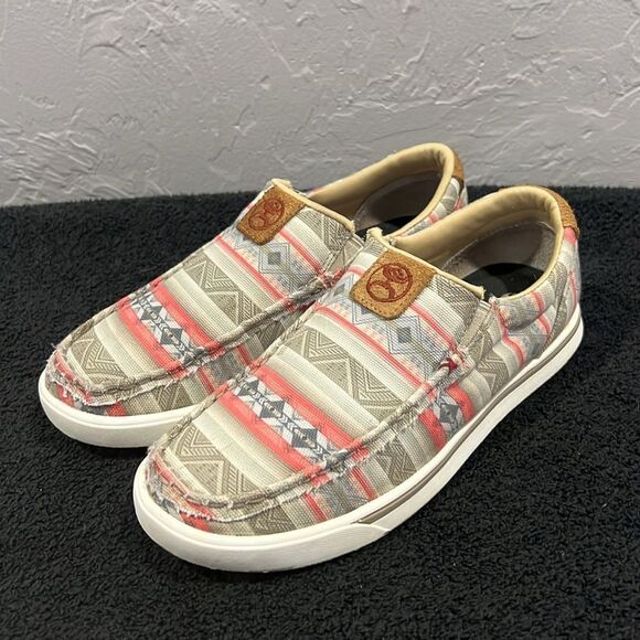 🔥 TWISTED X HOOEY SLIP-ON LOPER Western Aztec Boho Loafer Shoes Women Sz 8M- EU - Picture 3 of 15